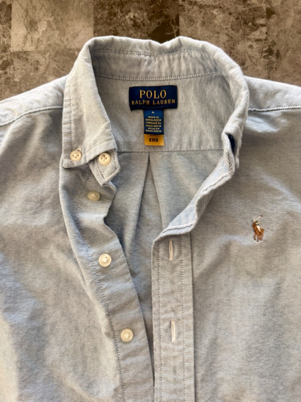 Polo Ralph Lauren Boys Light Blue Button Down Shirt Size 4T